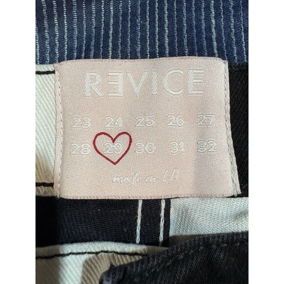 Revice Two Tone Jeans Women 29 Black White High Rise Y2K Contrast Streetwear - Picture 3 of 9